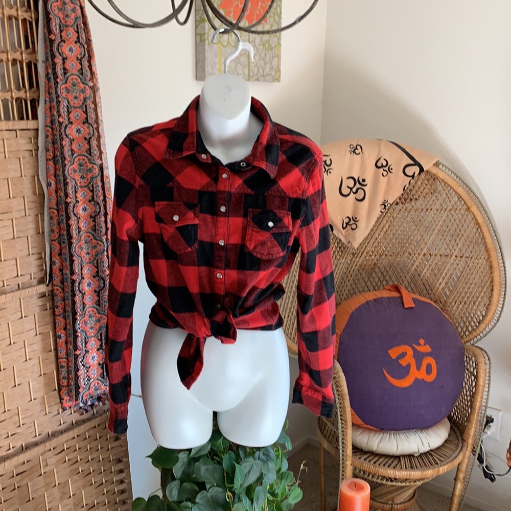 Warm flannel button down long sleeve shirt - Picture 3 of 4